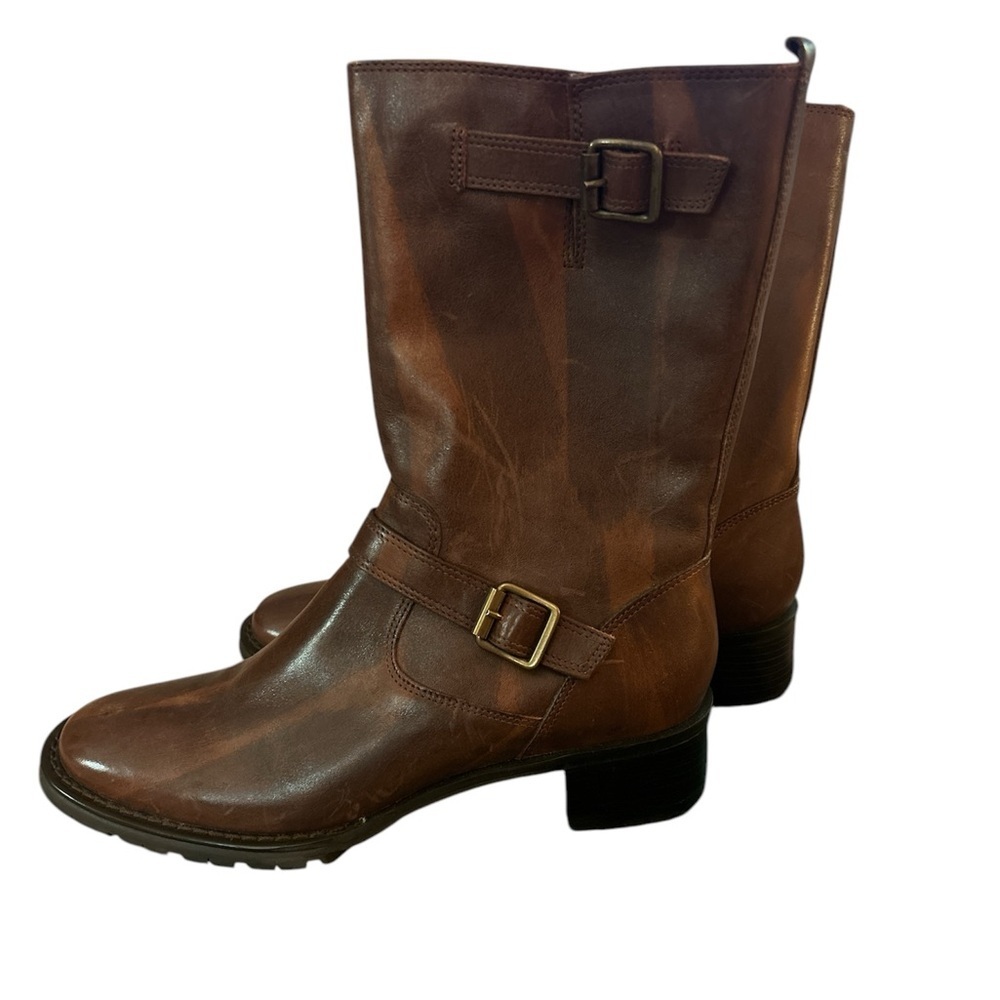 Bass Rustic Two Tone Mid Calf Boot